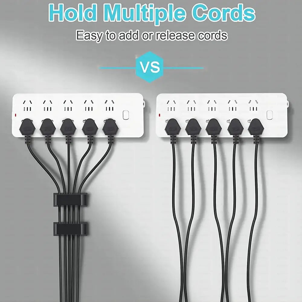 Self Adhesive Cable Management Clips Cable Organizers Wire Clips Cord Holder for TV PC Ethernet Cable under Desk Home Office