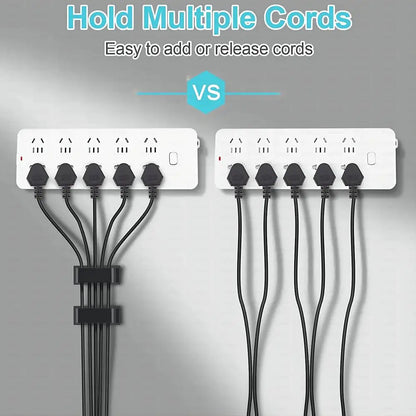 Self Adhesive Cable Management Clips Cable Organizers Wire Clips Cord Holder for TV PC Ethernet Cable under Desk Home Office