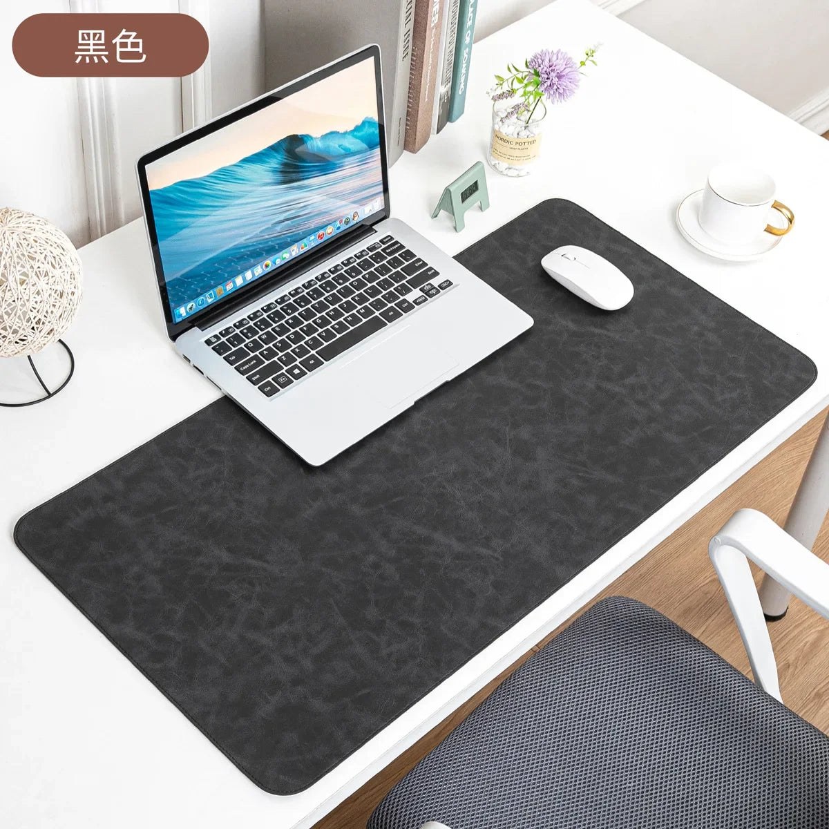 Desk Pad Waterproof PU Mouse Pads Desk Mat Protective Cover Large Mousepad Computer Laptop Non-Slip Easy to Clean Keyboard Mats